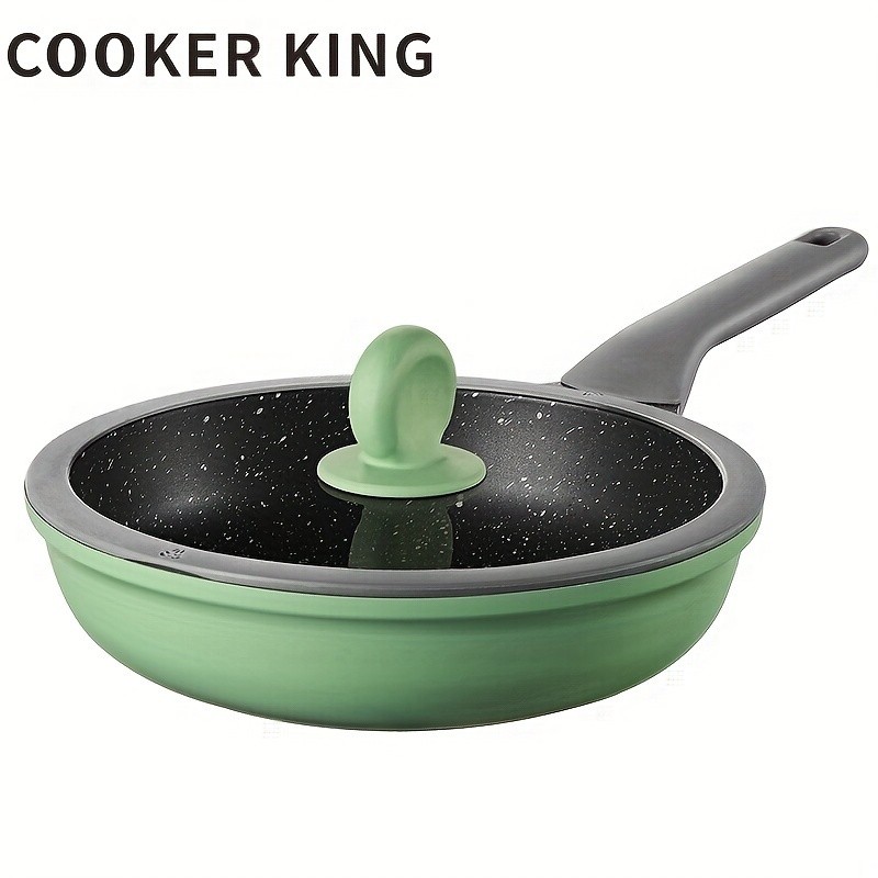 COOKER KING Nonstick Fry Pan with Lid  Healthy PFOA-Free Skillet & Omelette Pan for All NZ Cooktops