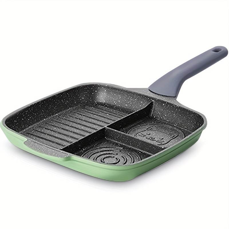 COOKER KING 3-in-1 Non-Stick Square Skillet Griddle Pan  Multi-Section, PFOA-Free & Induction-Ready Cooking for All NZ Kitchens