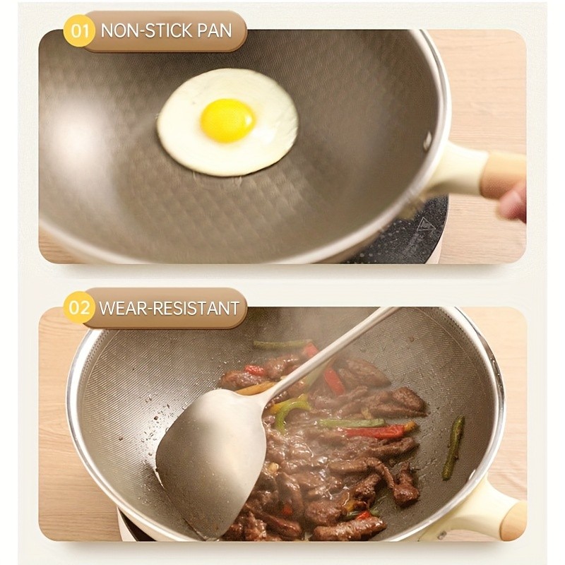 COOKER KING Non-Stick Titanium Coated Wok Pan with Lid  Healthy, PTFE/PFOA-Free Multi-Layer Wok for All NZ Cooktops