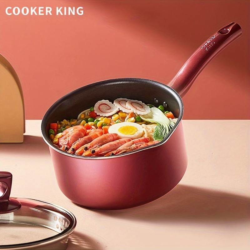 COOKER KING 2.1QT Nonstick Saucepan with Glass Lid  Safe, Even-Heating Daily Pot for All NZ Cooktops