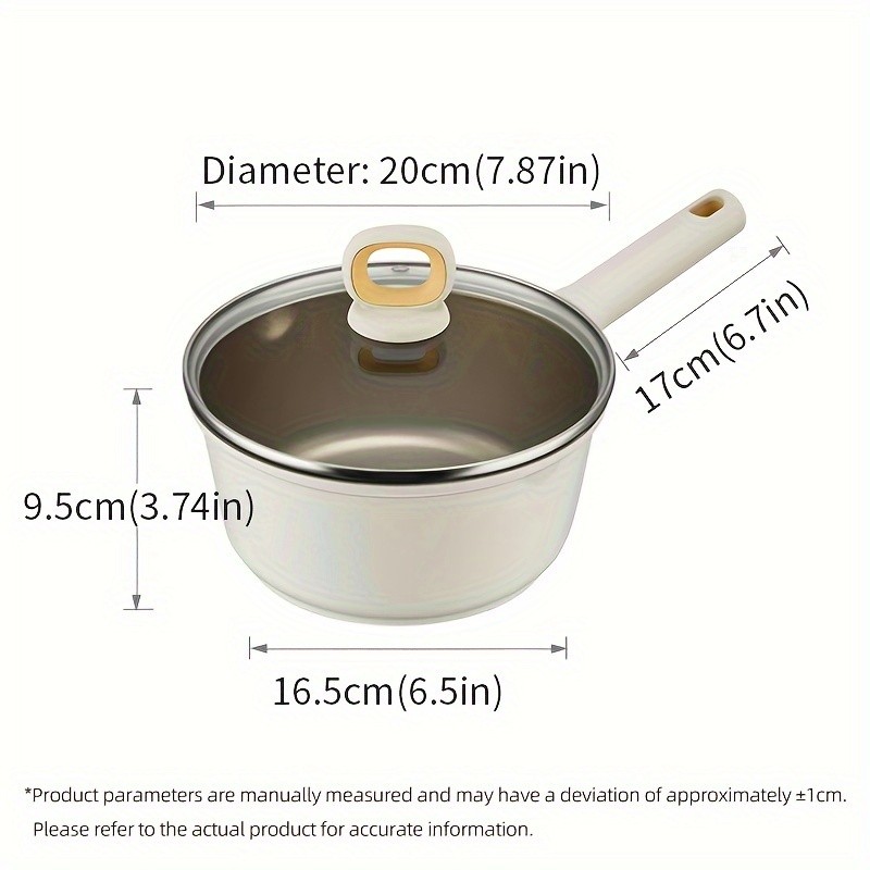 COOKER KING Titanium-Infused Nonstick Saucepan with Lid  Durable PFOA-Free Alloy Pot for All NZ Cooktops