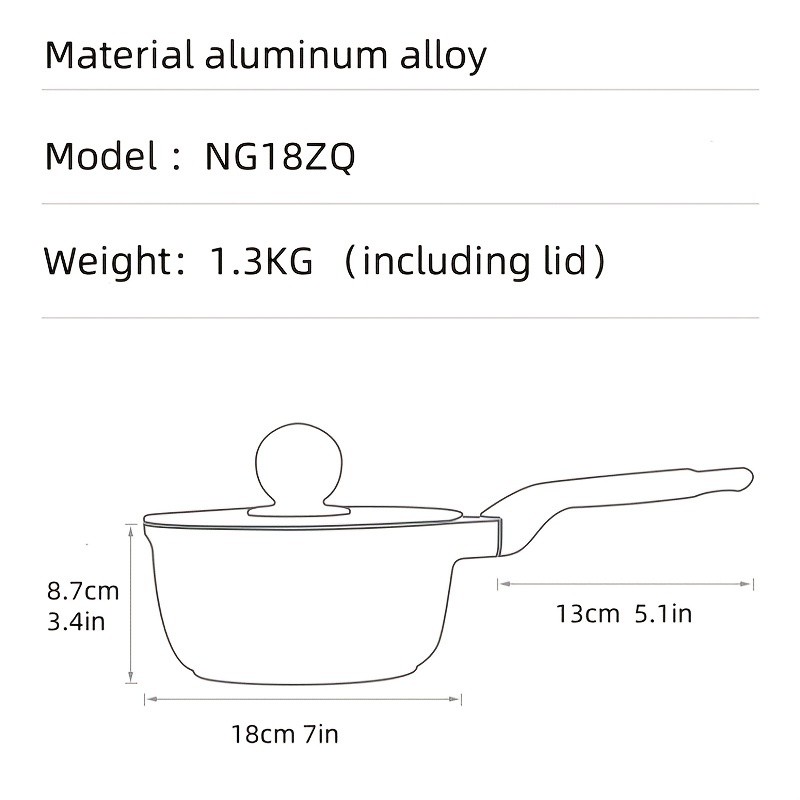 COOKER KING Nonstick Daily-Use Saucepan with Lid  Safe PFOA-Free Design for Smooth Cooking on All NZ Cooktops