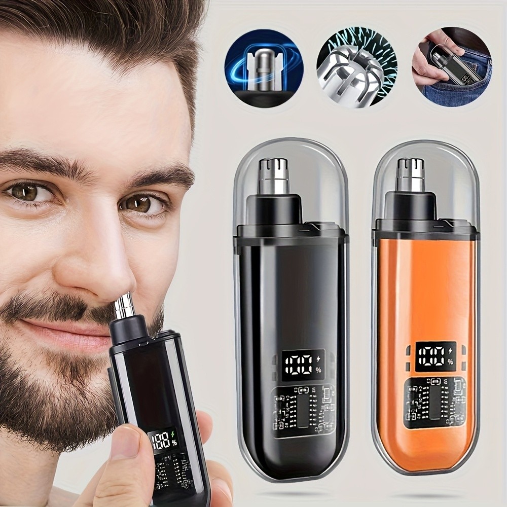 FEIYBA Mini USB Nose Hair Trimmer  Compact, Stylish & Cordless Grooming for Men and Women