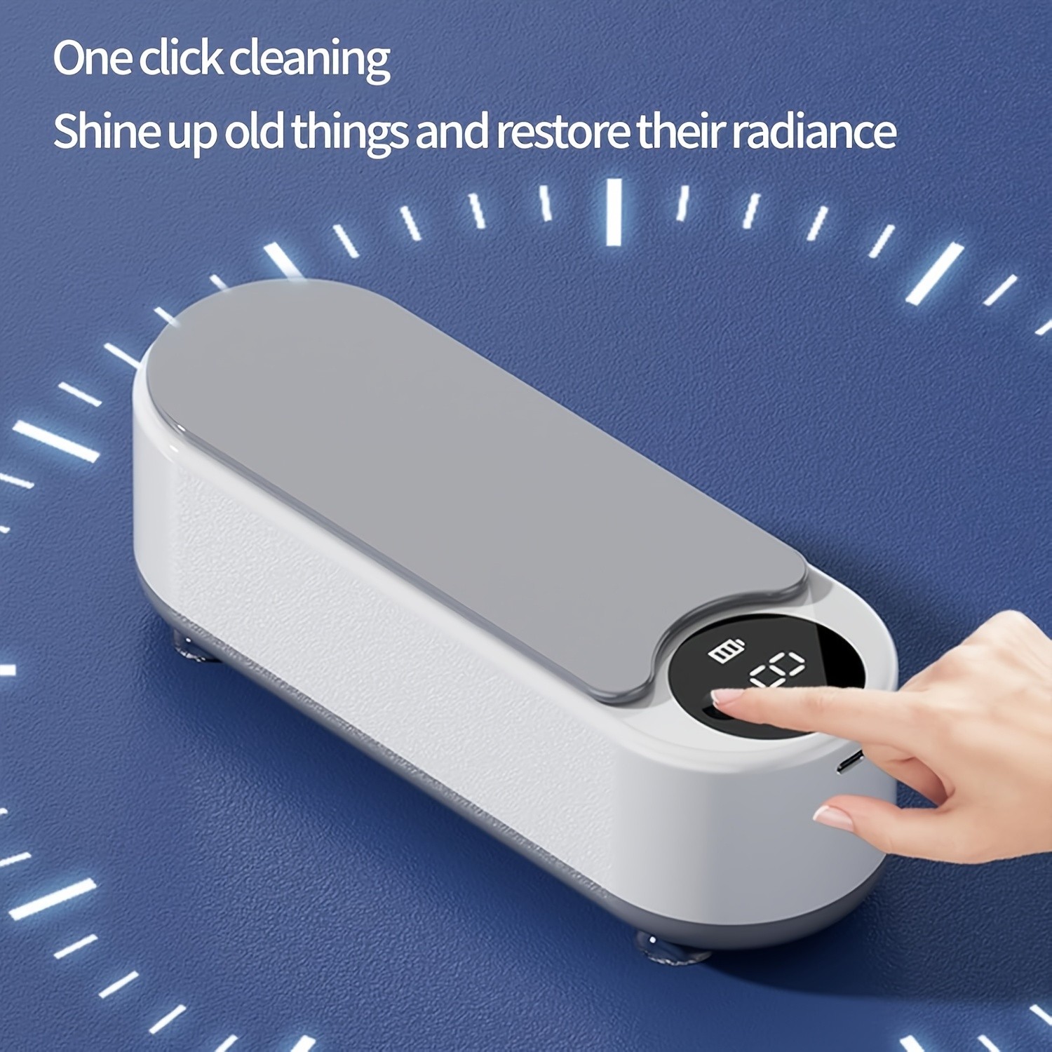 FEIYBA Wireless Sonic Cleaning Machine  360 Vibration Deep-Clean Device for Glasses, Jewelry, Watches & Personal Items