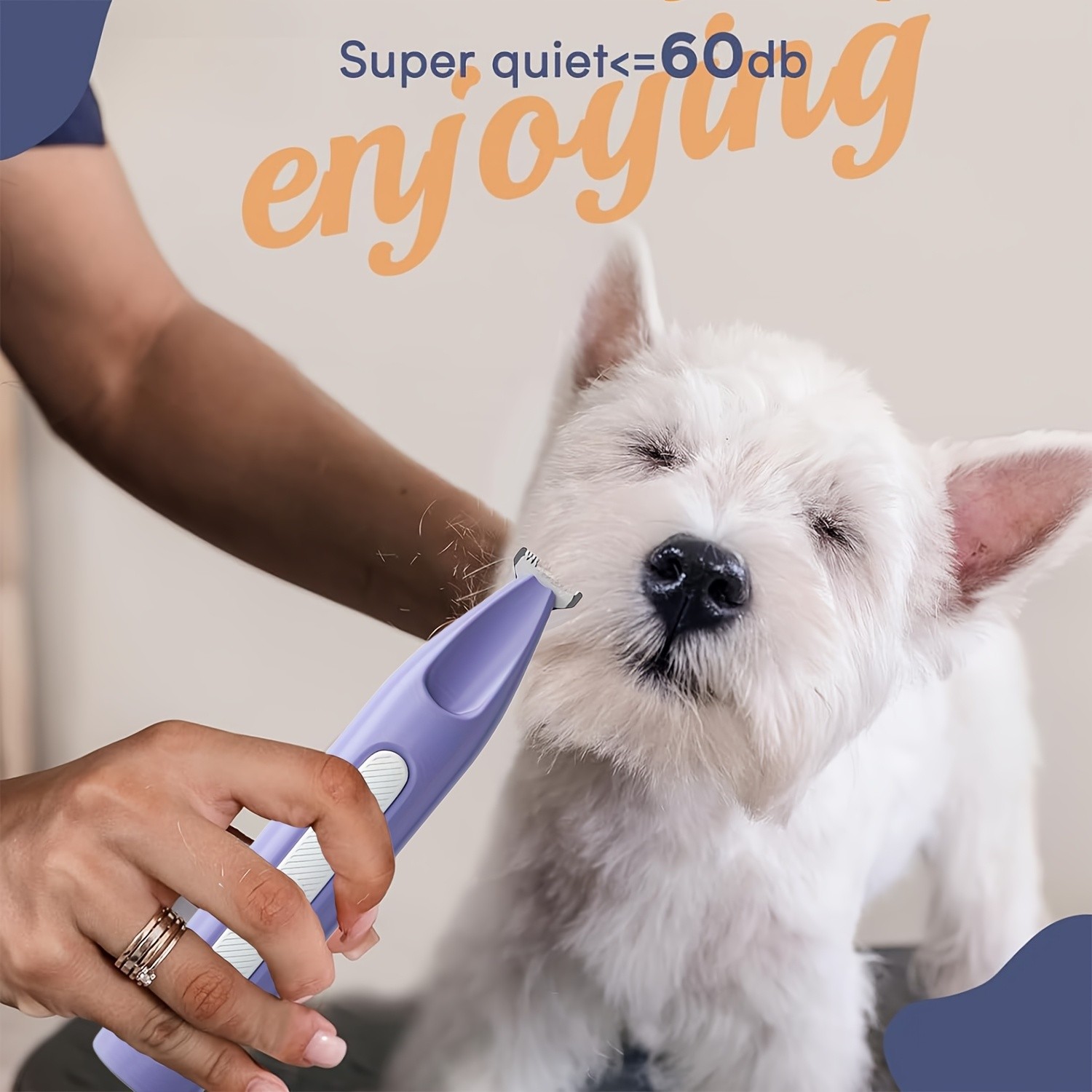 FEIYBA Cordless Pet Paw Trimmer with LED Indicator  Low-Noise USB Grooming Shaver for Small Dogs & Household Pets