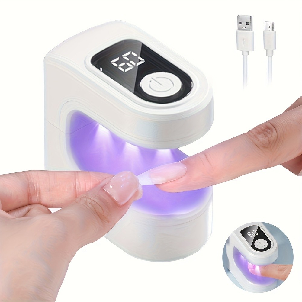 FEIYBA Mini Wireless Nail Enhancement Lamp with Digital Display  Portable USB Gel Curing Light for Manicures & Pedicures
