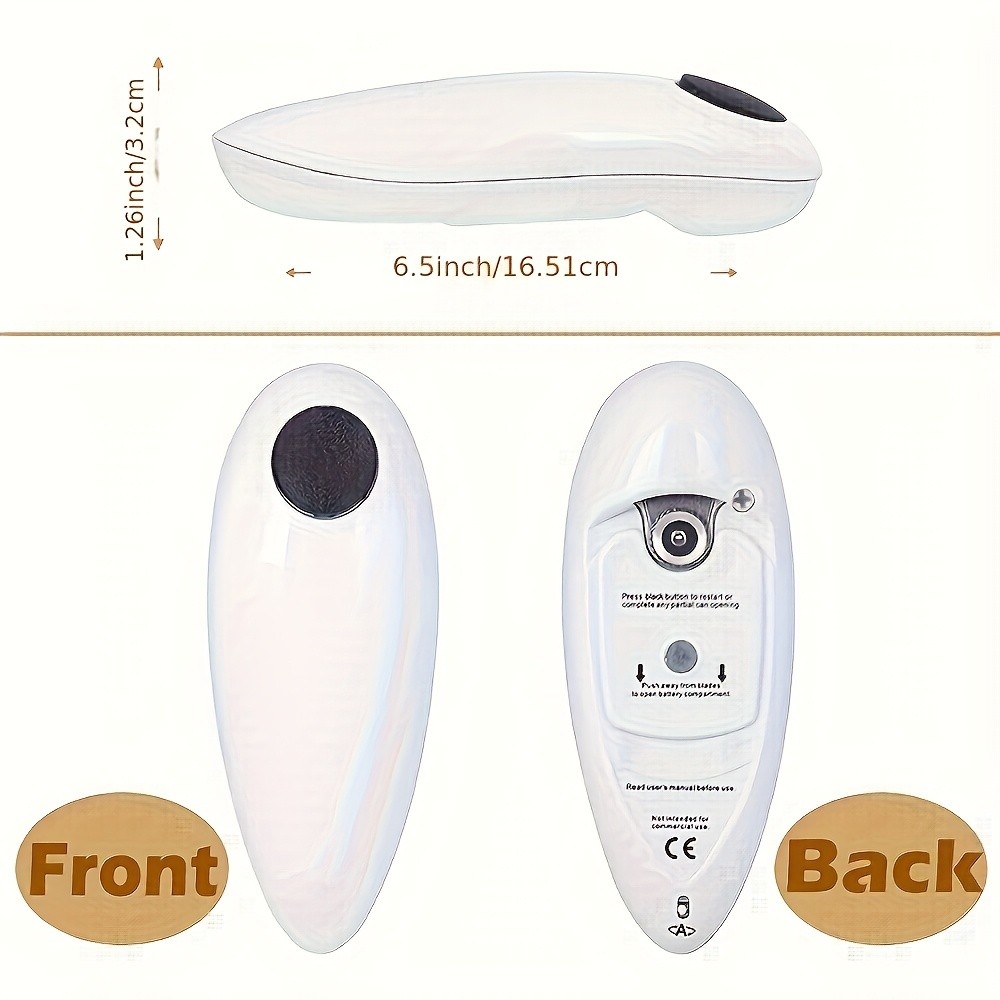 FEIYBA Compact Cordless Electric Can Opener  Smooth-Edge, Safe Auto Shut-Off Design for Easy Kitchen & Camping Use