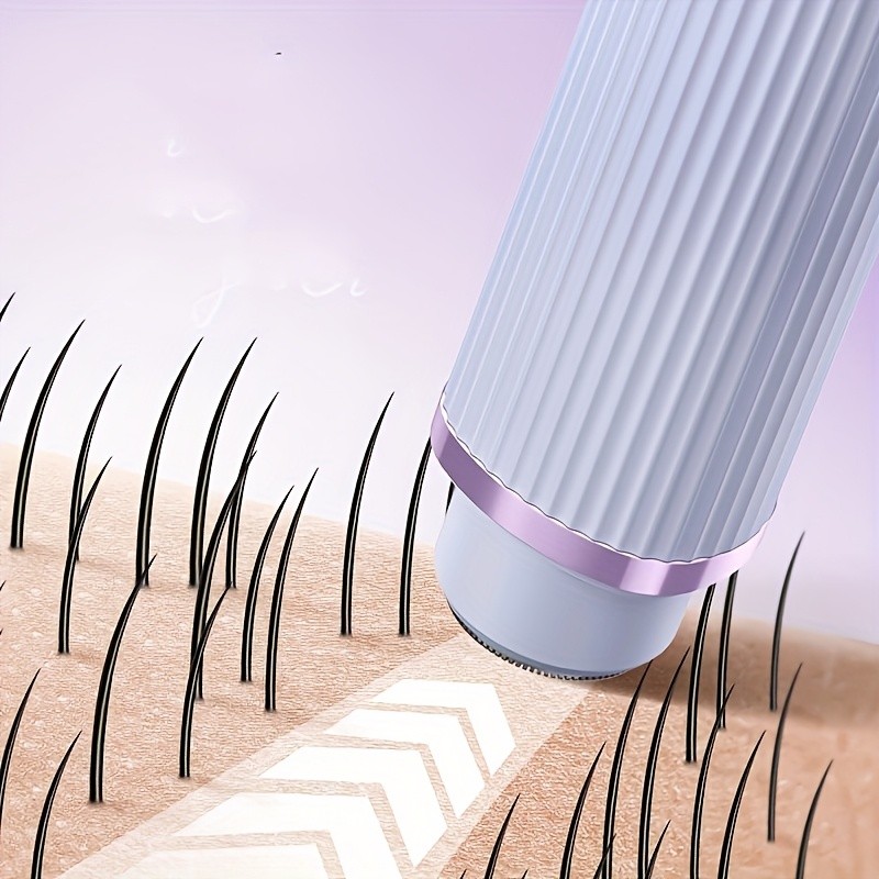 FEIYBA Dual-Head Womens USB Hair Trimmer  Pastel Pink Full-Body Shaver with Long-Lasting Lithium Power