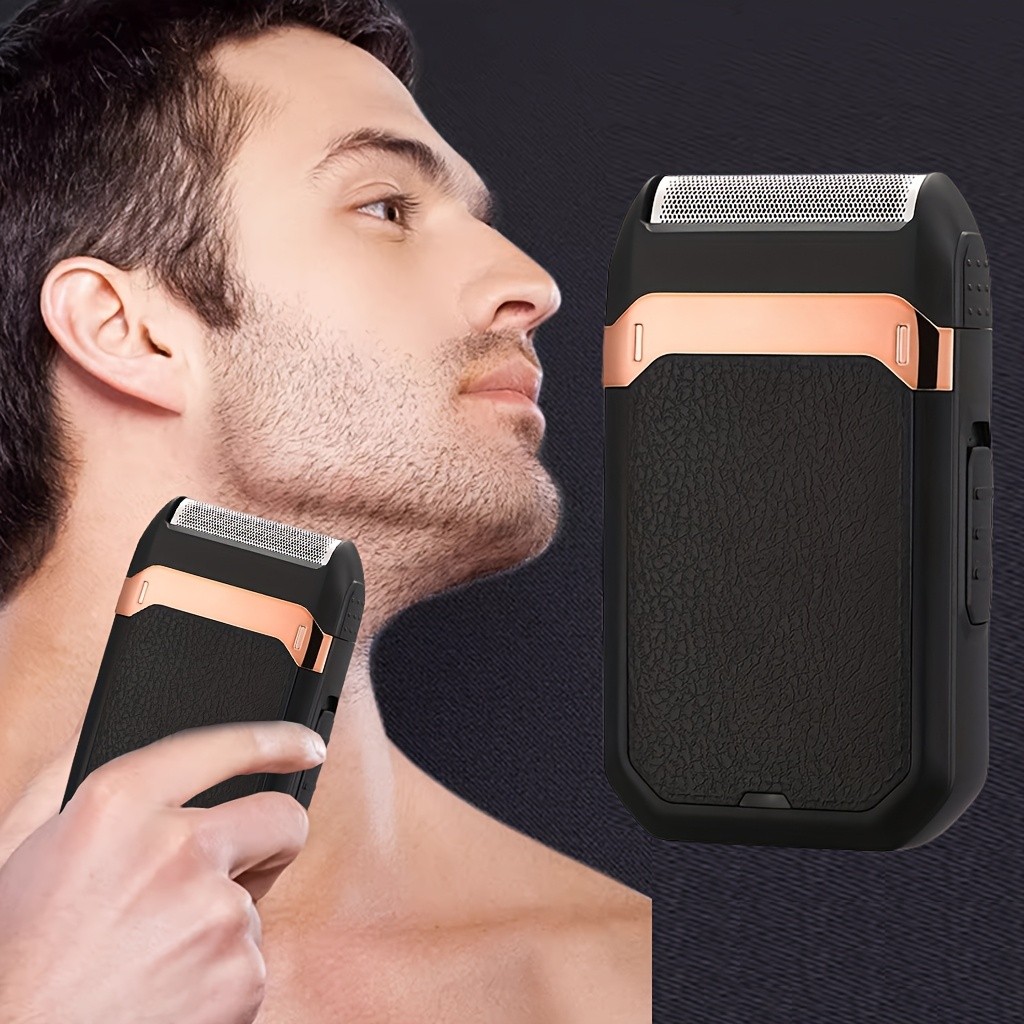 FEIYBA 2-in-1 USB Electric Shaver with Pop-Up Trimmer  Long-Life Wet & Dry Razor for Smooth, Portable Grooming