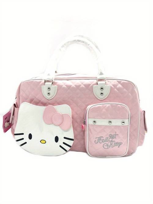 Sanrio Large Capacity Hello Kitty Luggage Bag  Y2K Style Travel & Crossbody Handbag Pink Accessories  Stylish & Functional  Ideal for Business Trips & Vacations