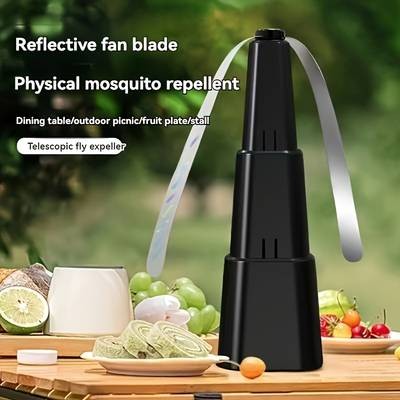 STNYNY Electric Fly Swatter  3-Mode Wind, 360 Rotating, Battery-Powered Pest Control Tool Portable  Indoor/Outdoor Use  Ideal for Camping & Parties  Modern Durable ABS Design