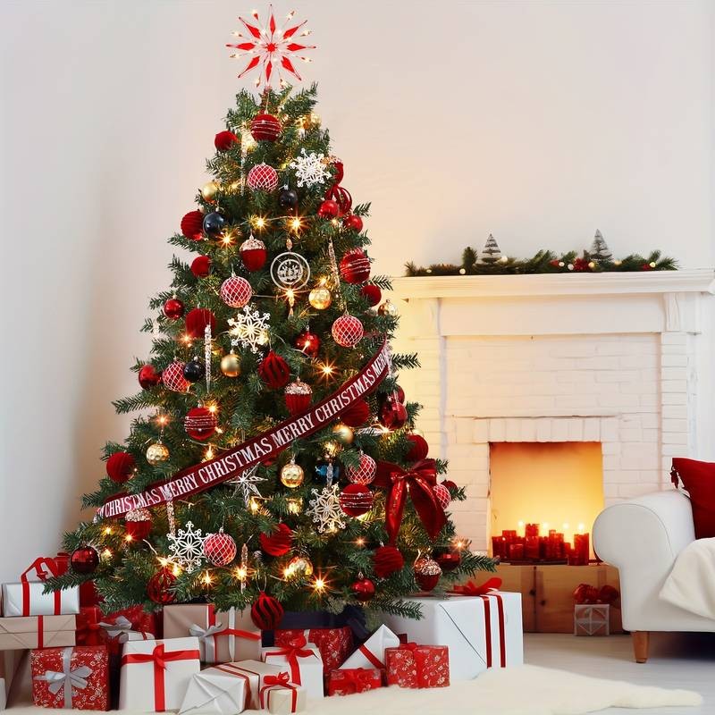 Classic 182.88cm Unlit Plastic Fir Christmas Tree  Traditional Holiday Centrepiece