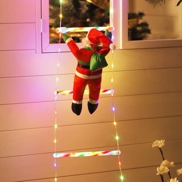 LED Christmas Ladder Light Vintage Festive Charm with Battery Box Power