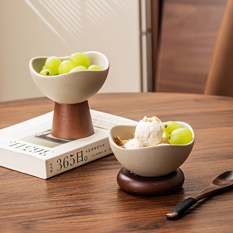 CEEFU Heart-Shaped Porcelain Dessert Bowls  Handmade Ceramic Cups for Ice Cream, Berries & Festive NZ Table Settings