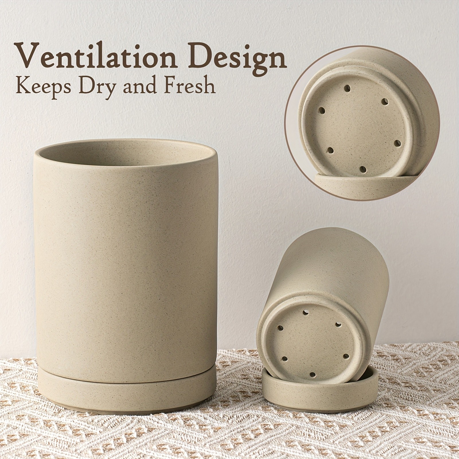 CEEFU Ceramic Kitchen Utensil Holder  Durable Countertop Crock for Spatulas, Spoons, Whisks & Everyday Cooking Tools