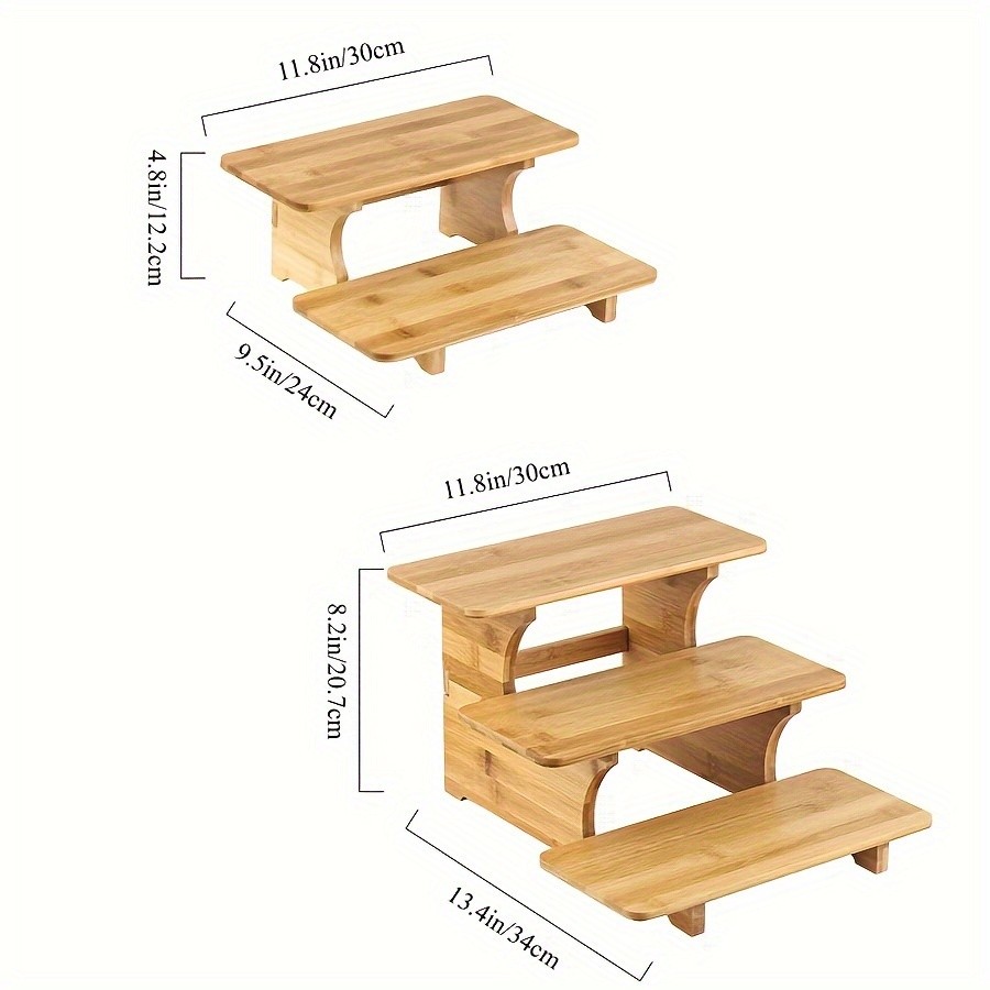 CEEFU Multi-Tier Bamboo & Wood Cupcake Stand  Elegant Dessert Display for Holidays, Parties & NZ Home Celebrations