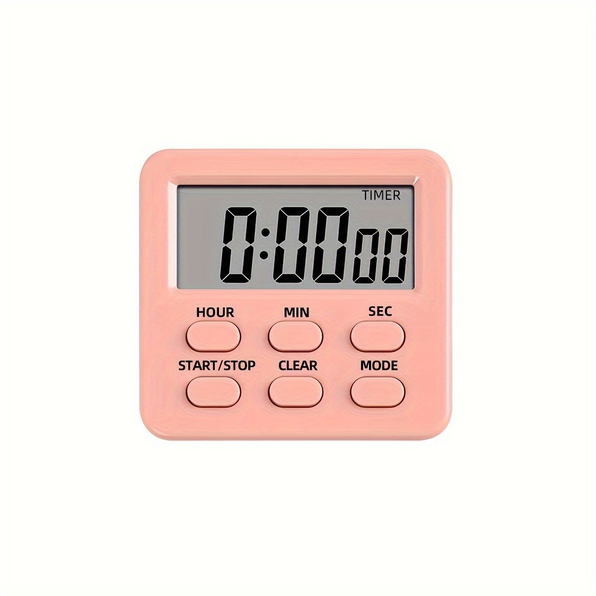 KT THERMO Digital LCD Alarm Clock & Multi-Mode Timer  24-Hour Display with Memory, Count-Up/Down & Stand/Hanging Hook