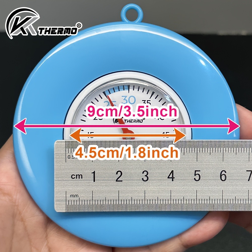 KT THERMO Floating Pool Thermometer Easy-Read Celsius Dial with Rope & Suction Cup for Pools, Spas & Hot Tubs