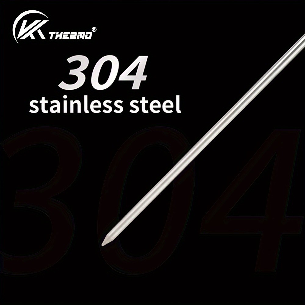 KT THERMO 50cm Stainless Steel Compost & Soil Thermometer  Long-Probe C/F Gauge for Gardening, Farming & Outdoor Planting