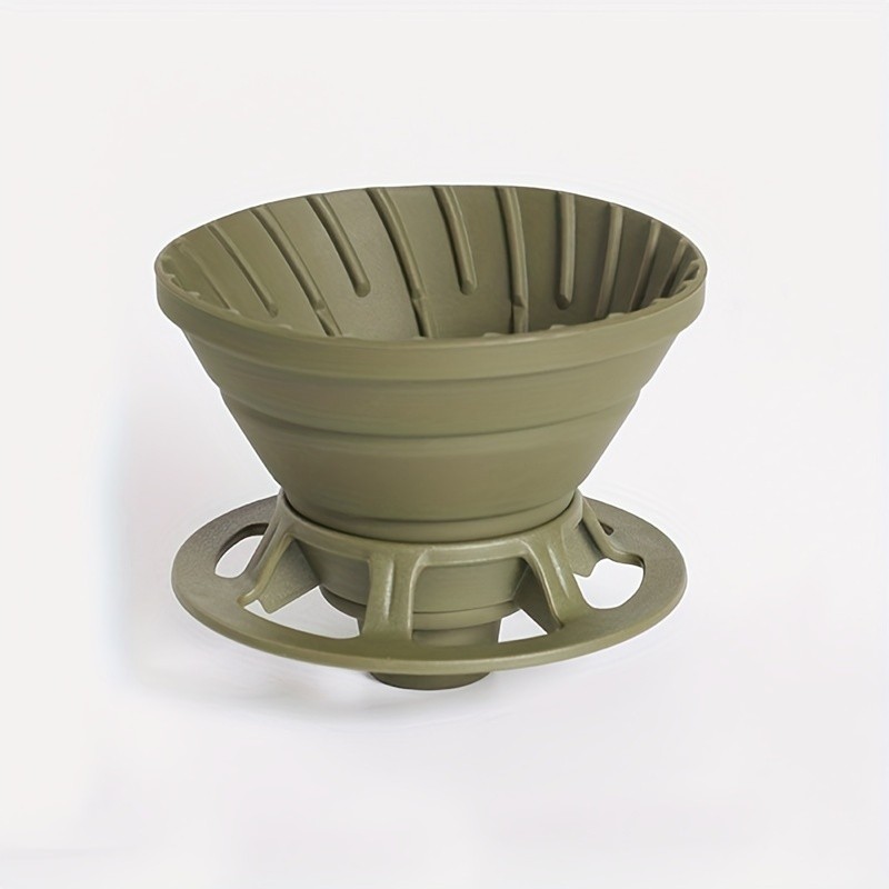 KT THERMO Collapsible Silicone Pour-Over Coffee Dripper  Foldable V60 Filter Cup for Camping, Hiking & Outdoor Brewing