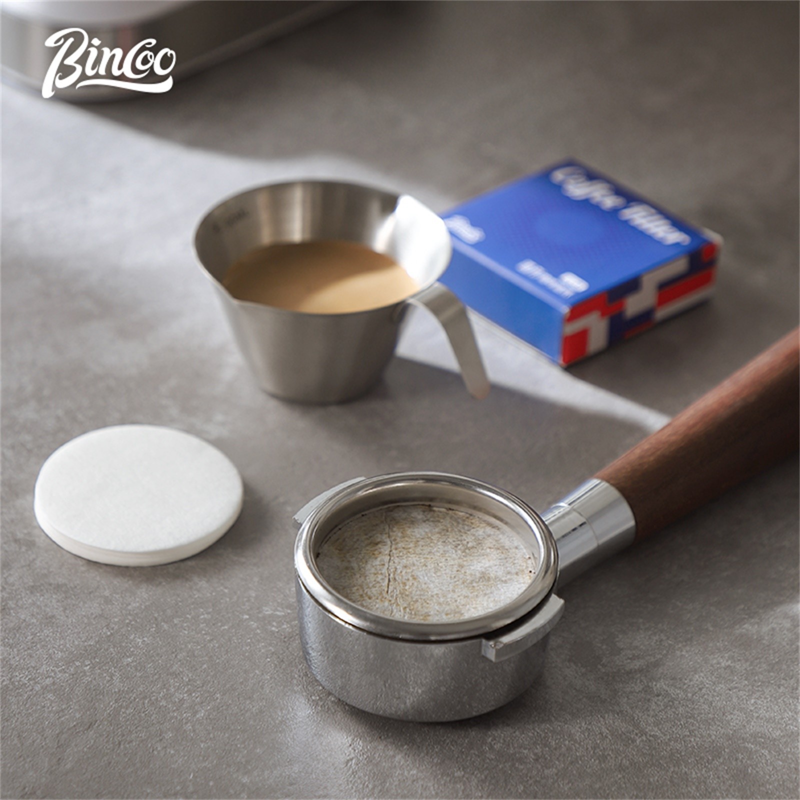 Bincoo Multi-Size Espresso Coffee Filter Paper Pack, 200-Piece Round Filters for 51mm/53mm/58mm/60mm Espresso Machines & Moka Pots