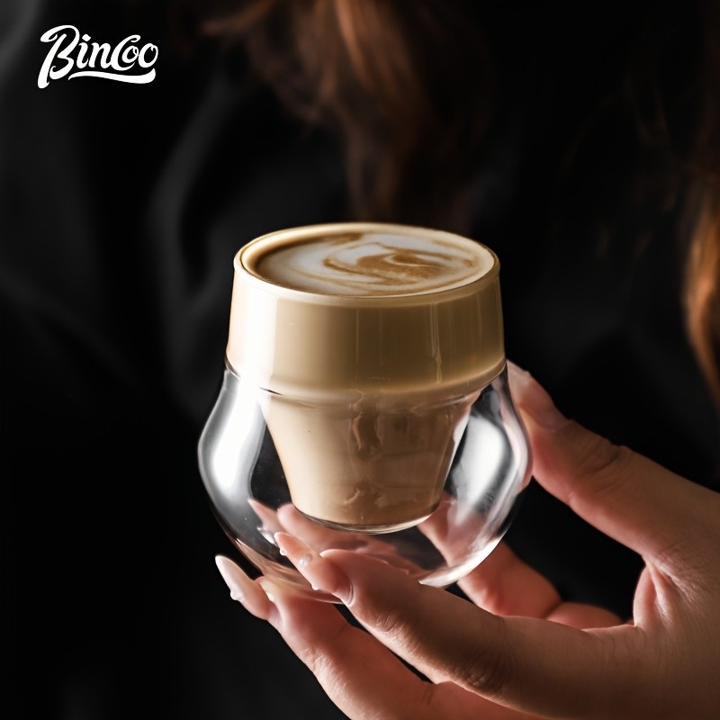 Bincoo Double Glass Coffee Cup  110ml Italian-Style Clear Espresso Mug