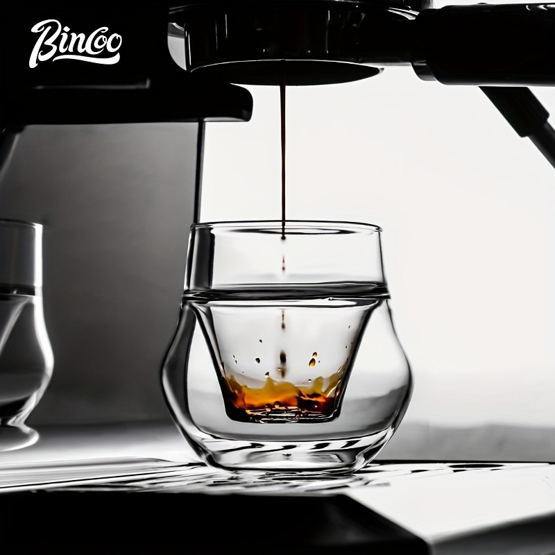 Bincoo Double Glass Coffee Cup  110ml Italian-Style Clear Espresso Mug