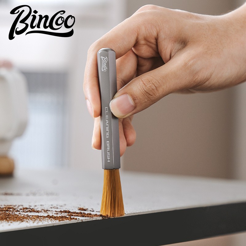 Bincoo Aluminum Alloy Grinder Cleaning Brush  Compact Coffee Bar Maintenance Tool