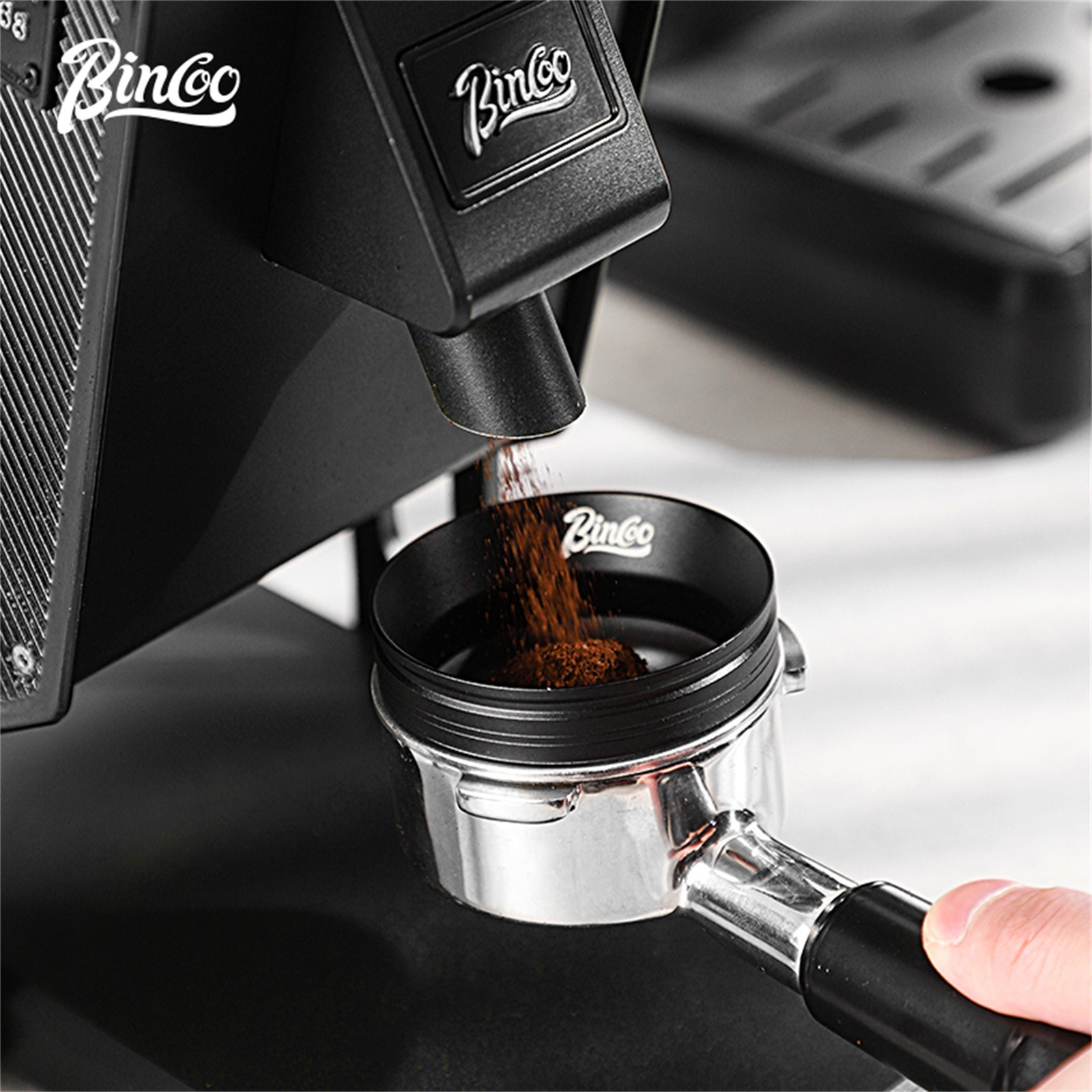 Bincoo Magnetic Espresso Dosing Funnel  Anti-Static 51mm Portafilter Ring