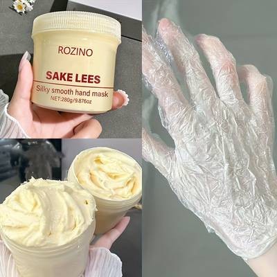 ROZINO Sake Lees Hand Mask Instant Smooth Care for Dry, Cracked Hands