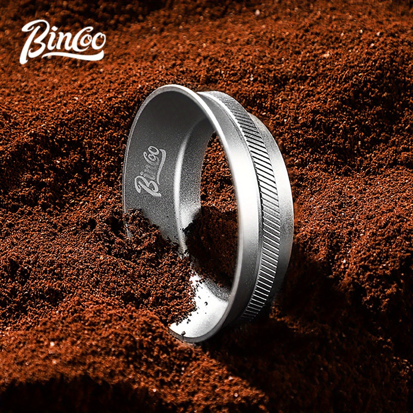 Bincoo Magnetic Anti-Static Dosing Ring  Wide-Mouth Metal Funnel for 51mm/58mm Portafilters