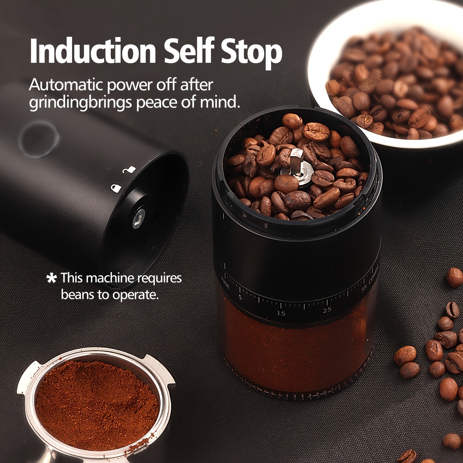 IAGREEA Precision Multi-Setting Coffee Grinder  Quiet Electric Bean & Spice Processor (212 Cups)