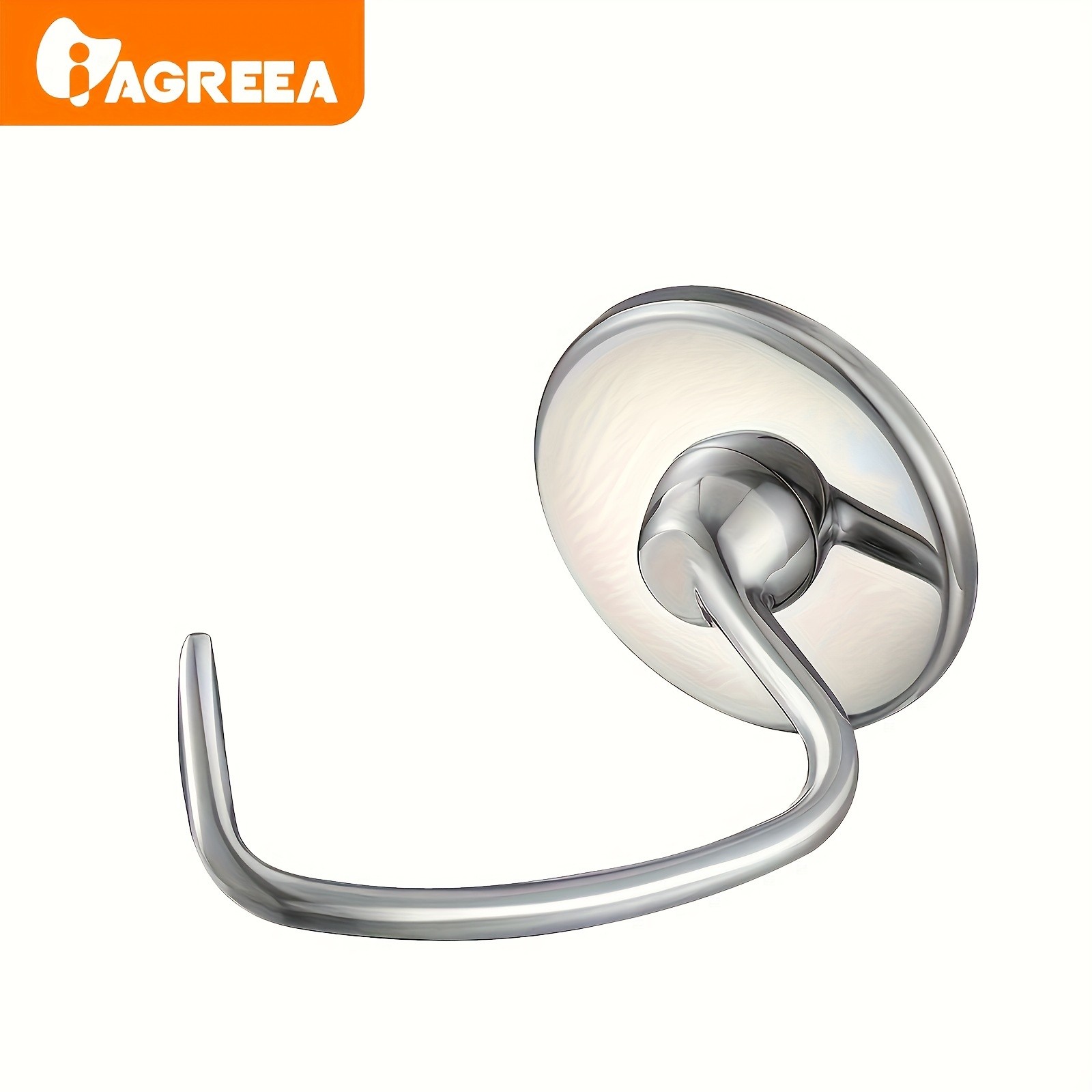 IAGREEA Stainless Spiral Dough Hook  Heavy-Duty Mixer Attachment for Bread & Pizza