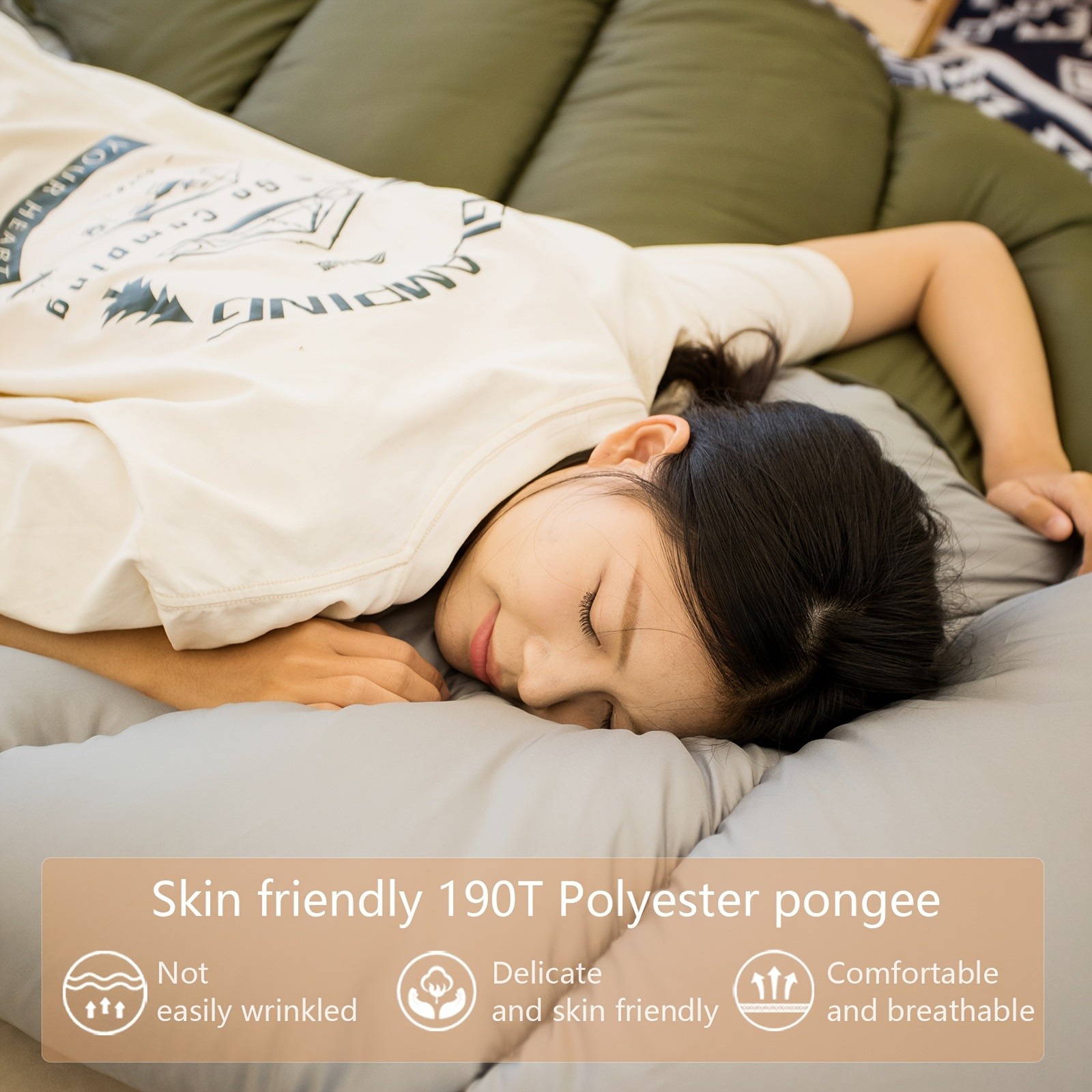 BISINNA Winter Envelope Sleeping Bag  Thickened Portable Cold-Weather Camping Bag