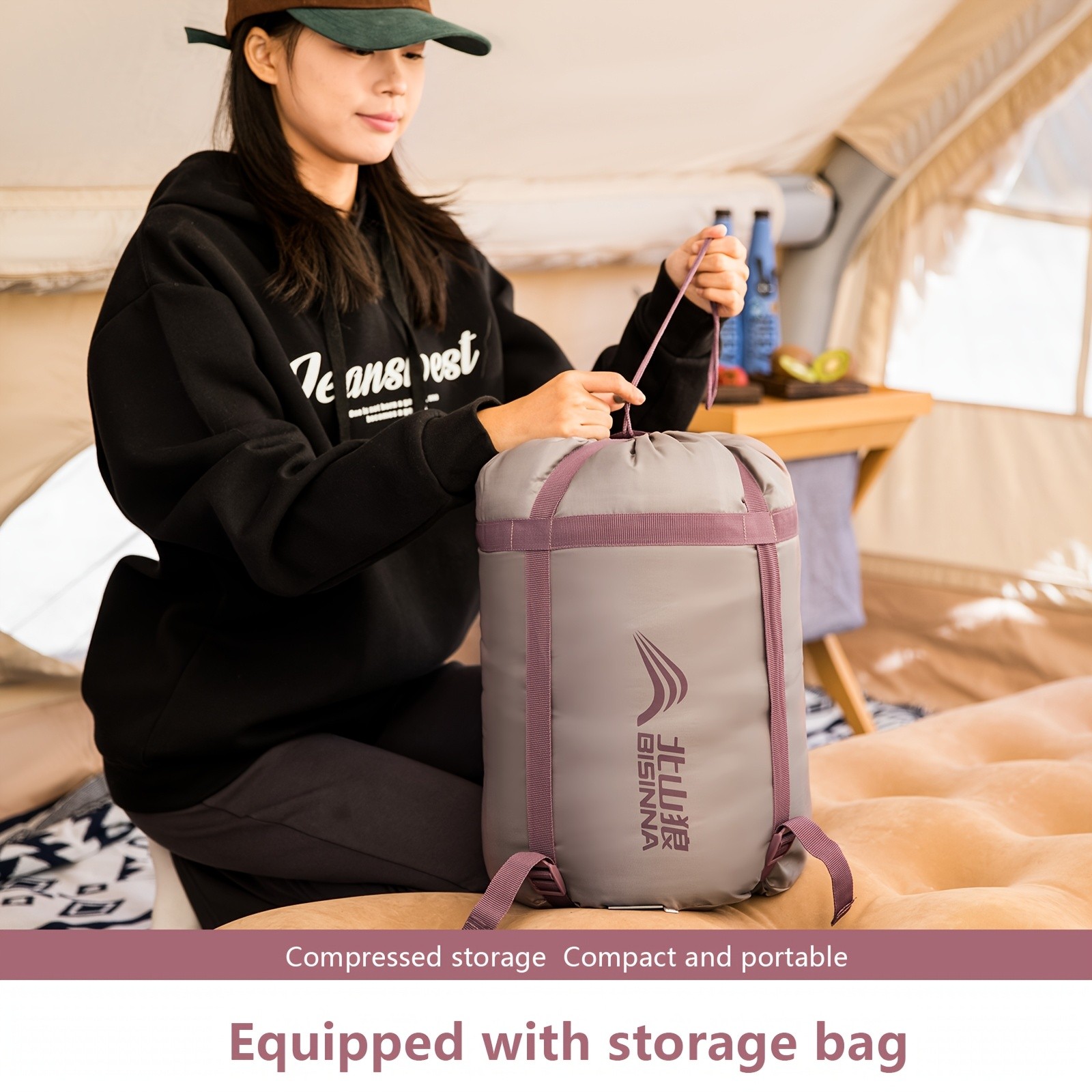 BISINNA Dream Lightweight Sleeping Bag  Portable Rectangular Outdoor Camp Bag