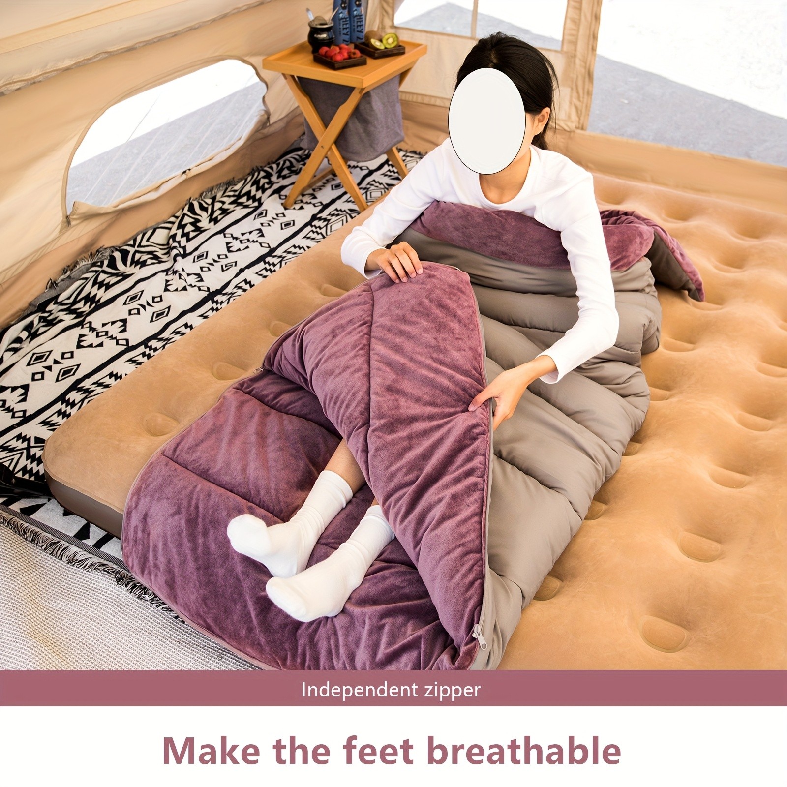 BISINNA Dream Lightweight Sleeping Bag  Portable Rectangular Outdoor Camp Bag