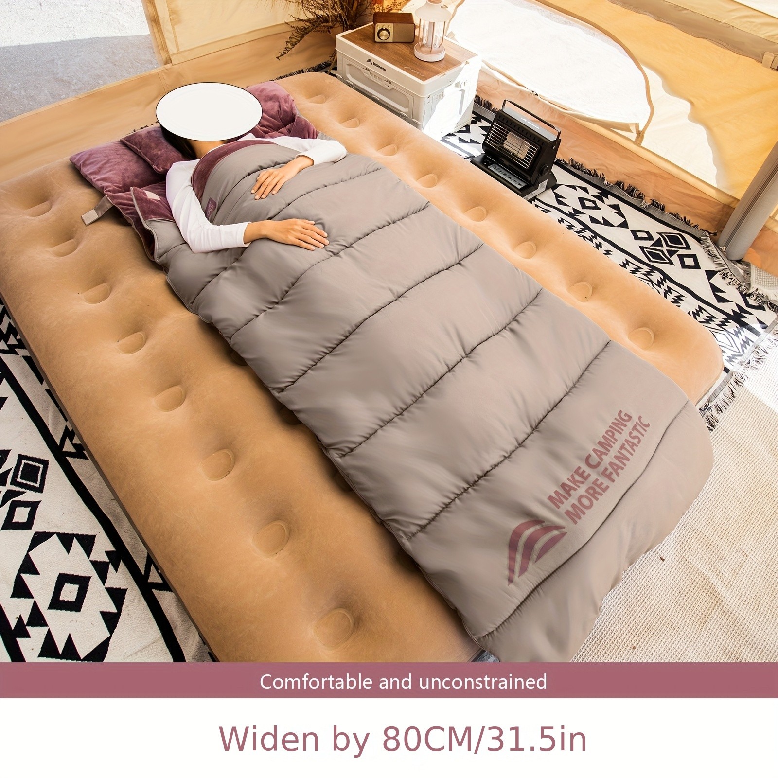 BISINNA Dream Lightweight Sleeping Bag  Portable Rectangular Outdoor Camp Bag