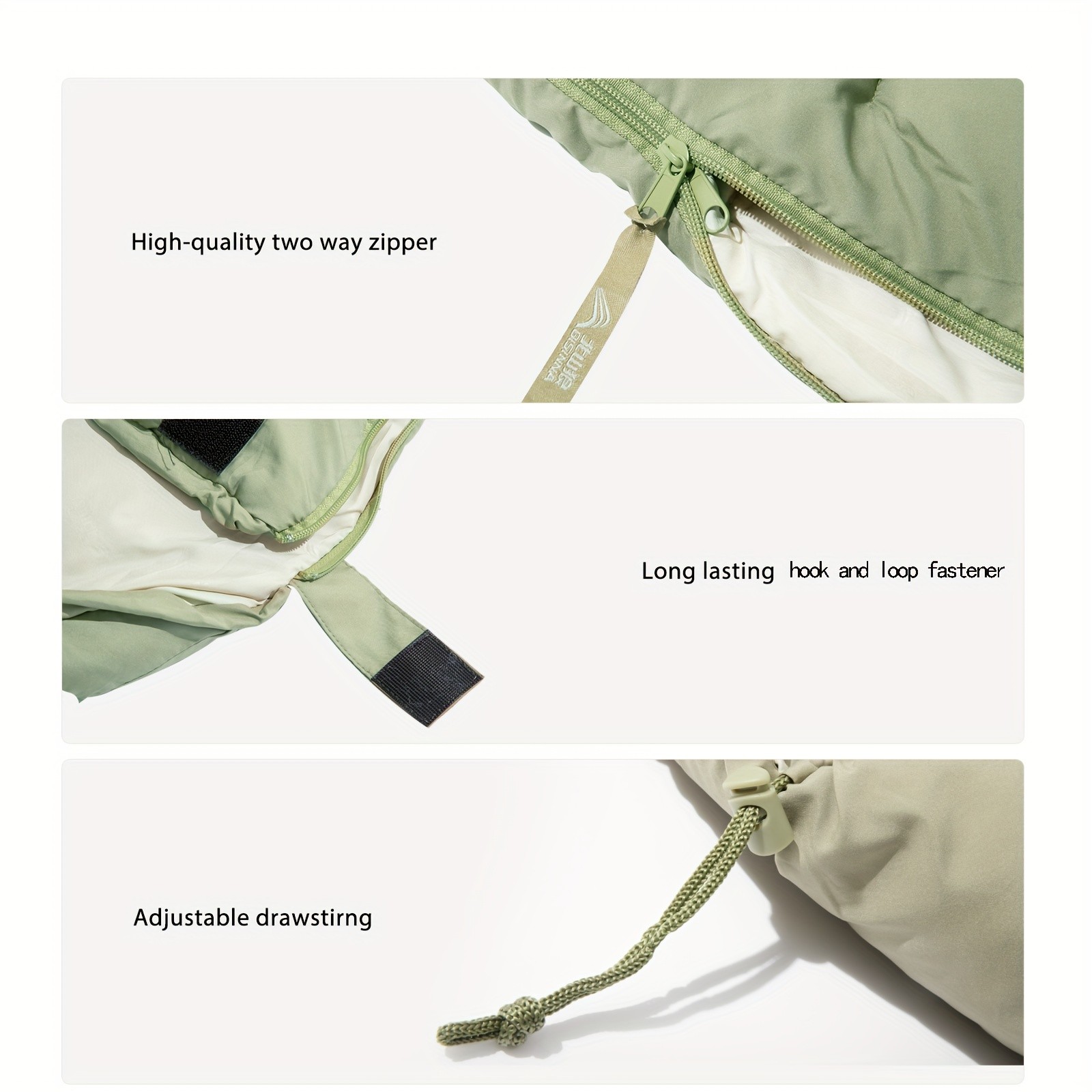 BISINNA Winterproof Envelope Sleeping Bag  Thickened Warm Outdoor Bag with Hood