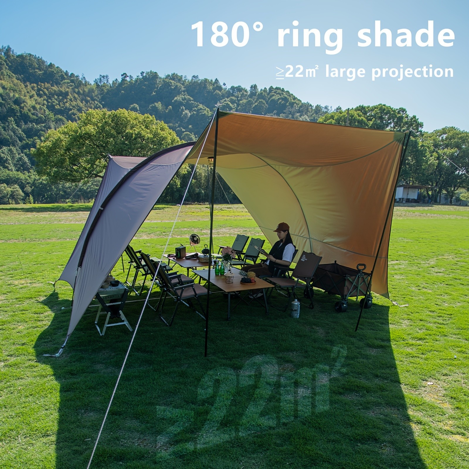 BISINNA Heavy-Duty Tunnel Canopy Tent  Portable Wind-Resistant Outdoor Shelter