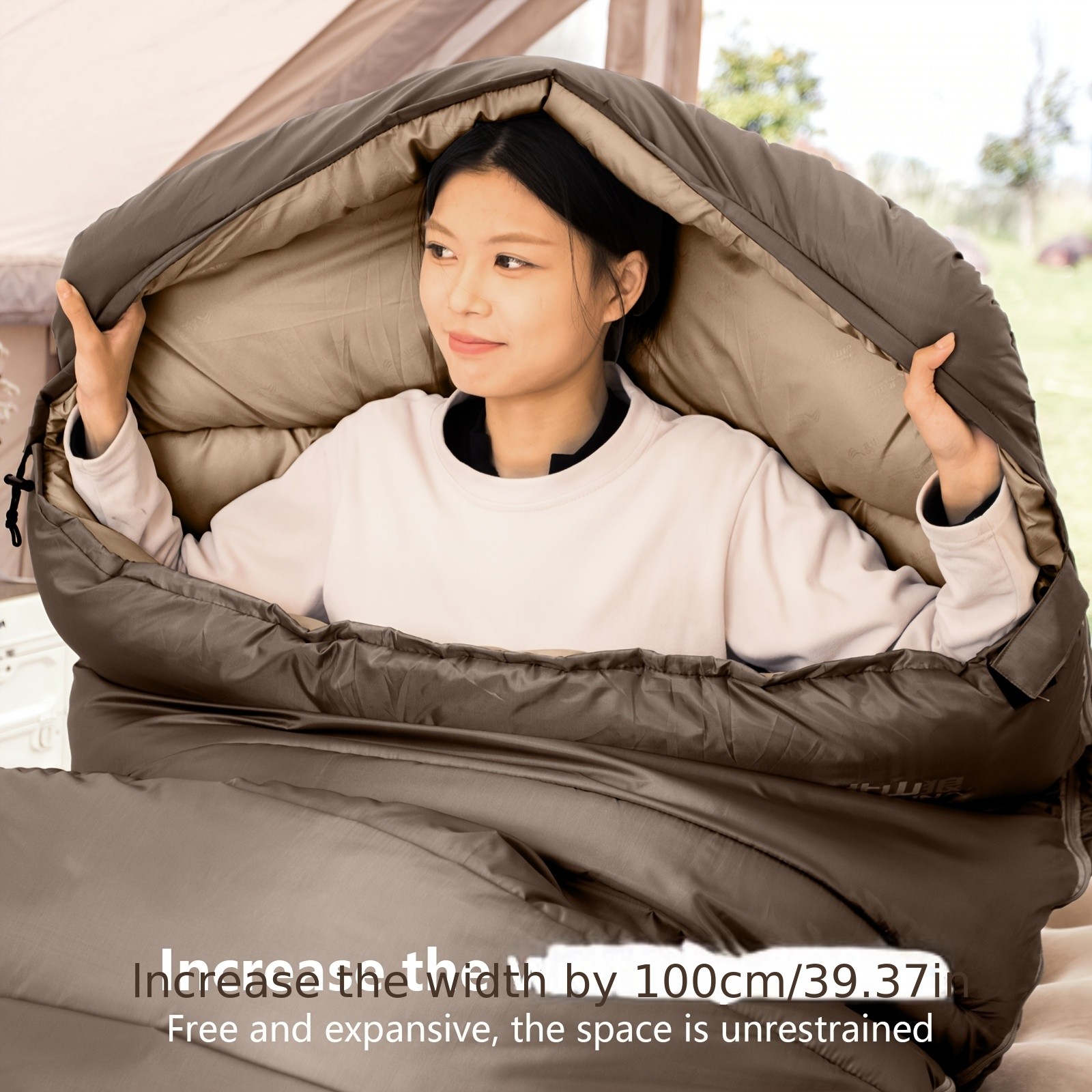 BISINNA 4-Season Portable Sleeping Bag  Lightweight Polyester Outdoor Camping Bag