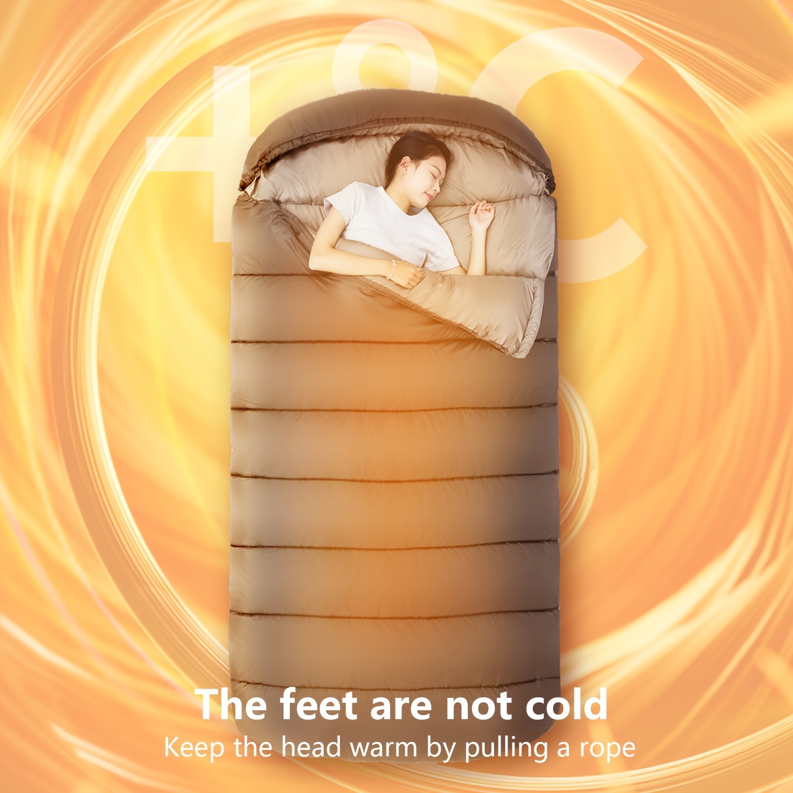 BISINNA 4-Season Portable Sleeping Bag  Lightweight Polyester Outdoor Camping Bag