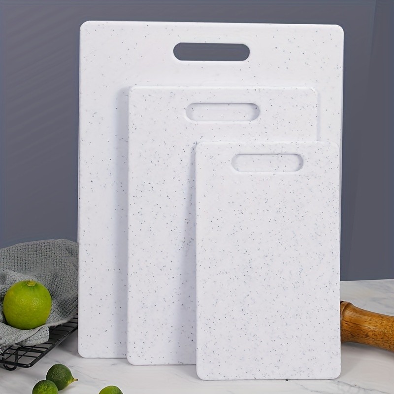 WIEZ 3pcs Home Cutting Board Set  Marble Pattern Chopping Boards for Everyday Kitchen Use