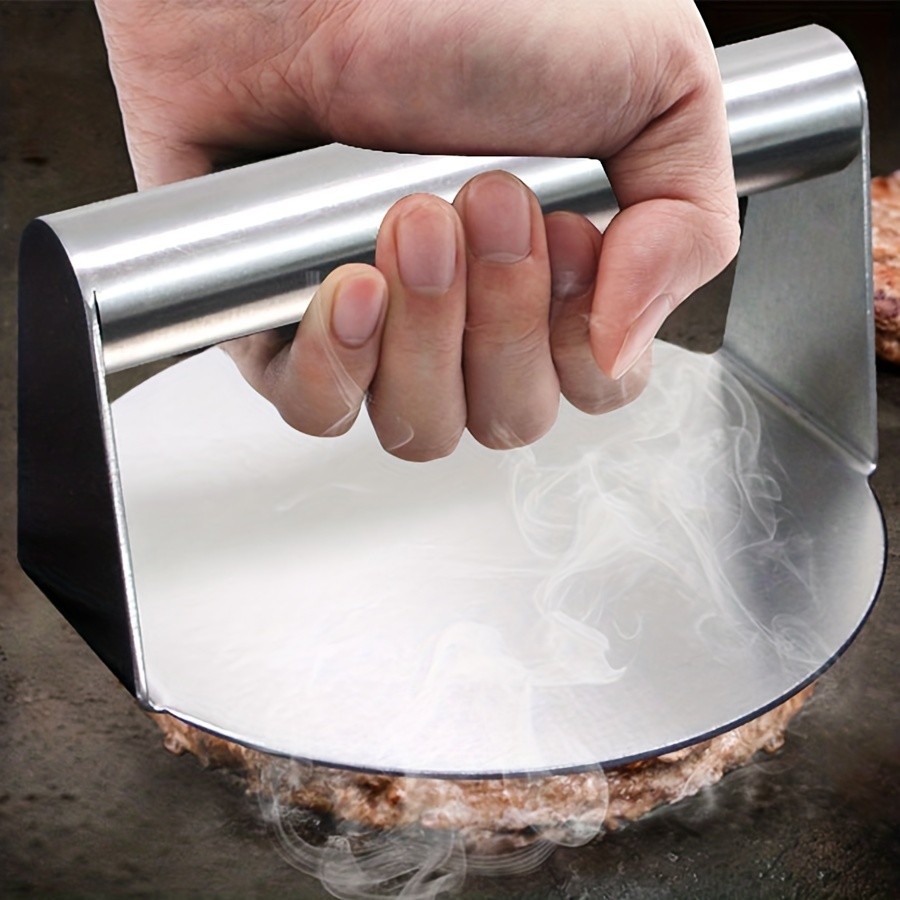WIEZ Stainless Steel Burger Press  Heavy-Duty 15.24cm Patty Maker for Perfectly Formed Burgers