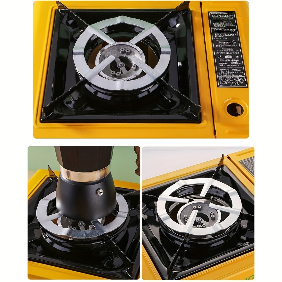 WIEZ Iron & Stainless Steel Gas Stove Reducer Stable Wok Stand and Burner Plate for Secure Cooking Control