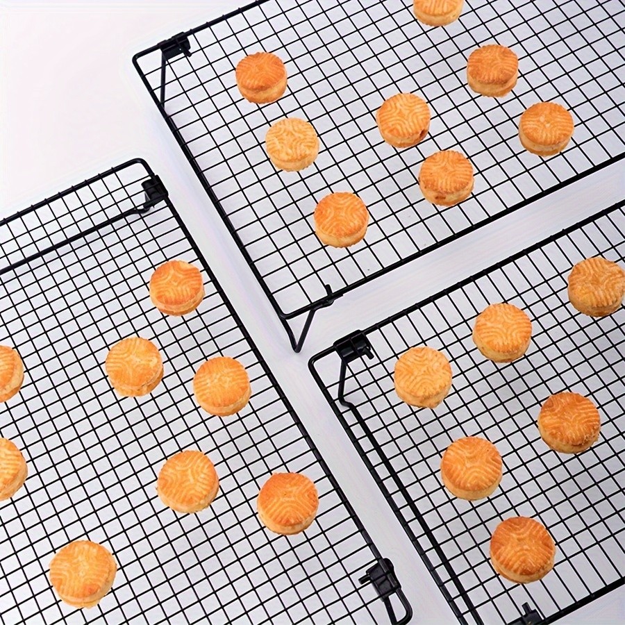 WIEZ Heavy-Duty Stainless Steel Stackable Cooling & Baking Rack  Space-Saving Oven-Safe Design for Cookies, Cakes & Pastries