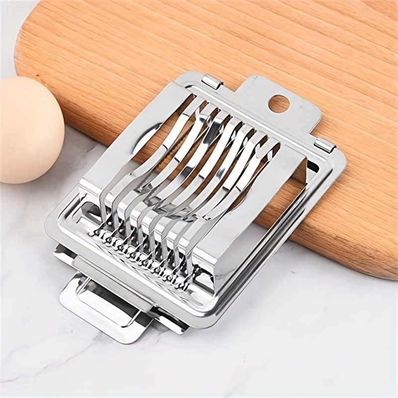 WIEZ Stainless Steel Egg Slicer & Cutter Precision Hard-Boiled Egg and Fruit Slicing Tool for Everyday Kitchen Use
