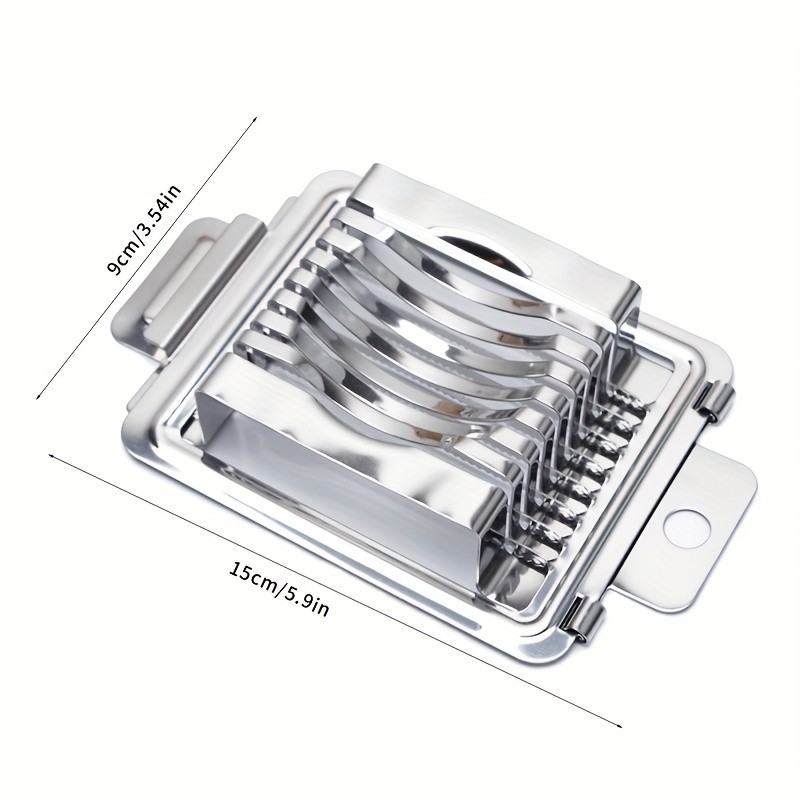 WIEZ Stainless Steel Egg Slicer & Cutter  Precision Hard-Boiled Egg and Fruit Slicing Tool for Everyday Kitchen Use