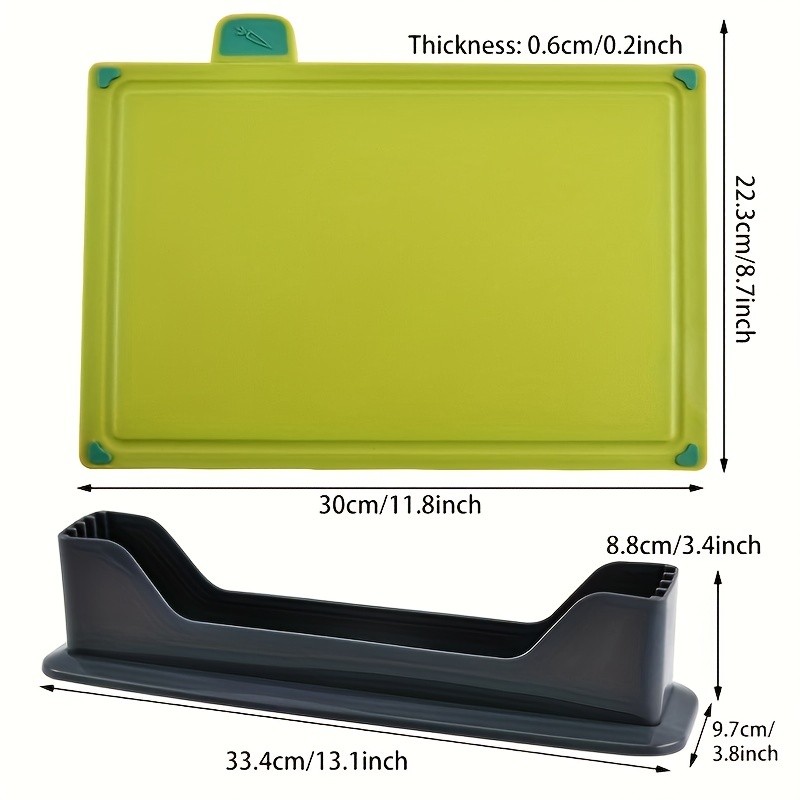 WIEZ 4-Piece Fruit & Vegetable Cutting Board Set  Durable Multi-Size Boards for Everyday Kitchen Prep