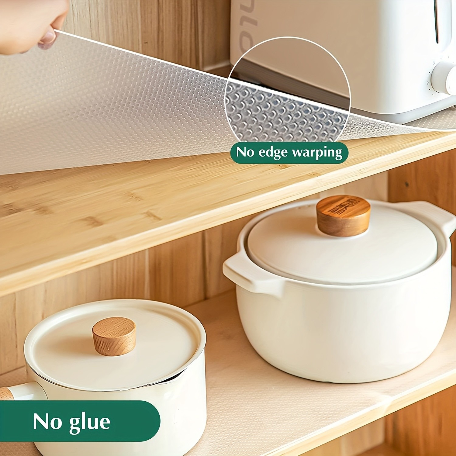 WIEZ Heavy-Duty EVA Non-Stick Drawer Liner Roll  Cut-to-Fit Scratchproof Shelf & Cabinet Protector