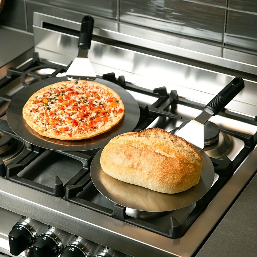 WIEZ Stainless Steel Pizza Spatula  30.5cm Non-Stick Cake Lifter with Anti-Scald Handle for Professional Baking